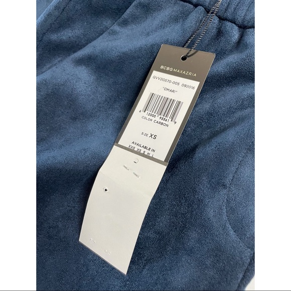 NWT BCBG Omari Faux Suede Pants in Carbon - Picture 4 of 8